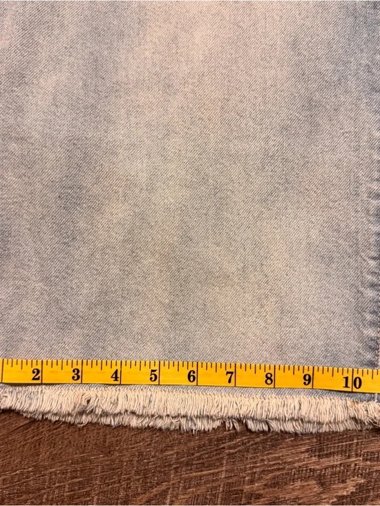 Anthro Pilcro Light Wash Wide-Leg Jeans with Frayed Hem Sz 16W - Picture 7 of 7